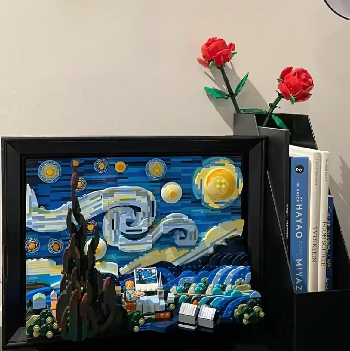 Starry Night Studio – DIY Light-Up Brick Puzzle Frame Inspired by Van Gogh