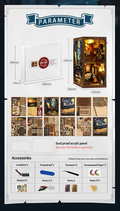 Starry Retreat DIY Book Nook Kit — A Tribute to Vincent van Gogh