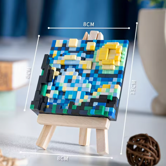 Mini 3D Pixel Art - Van Gogh’s Starry Night Building Blocks DIY Kit