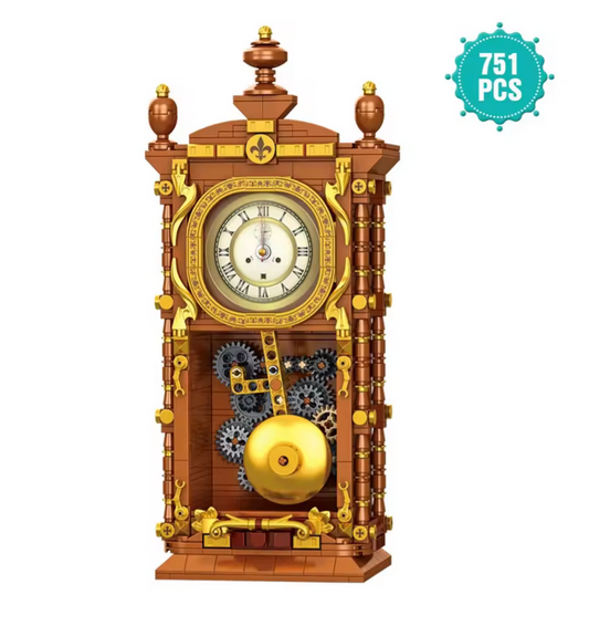 Classic Retro Swing Clock Building Blocks Set