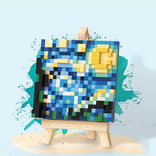 Mini 3D Pixel Art - Van Gogh’s Starry Night Building Blocks DIY Kit